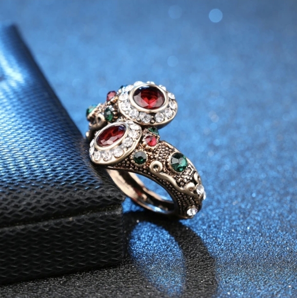 Turkish Vintage Style Exaggerated Ring for Women,Ottoman,ByzantianWeddingGift - Picture 8 of 9